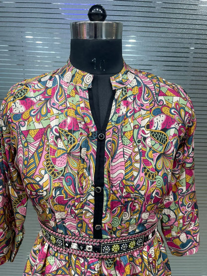 Buy Effortlessly Chic: Heavy Cotton Printed Tunic for Style and Comfort Women’s Fashion Online - WE SHINE India