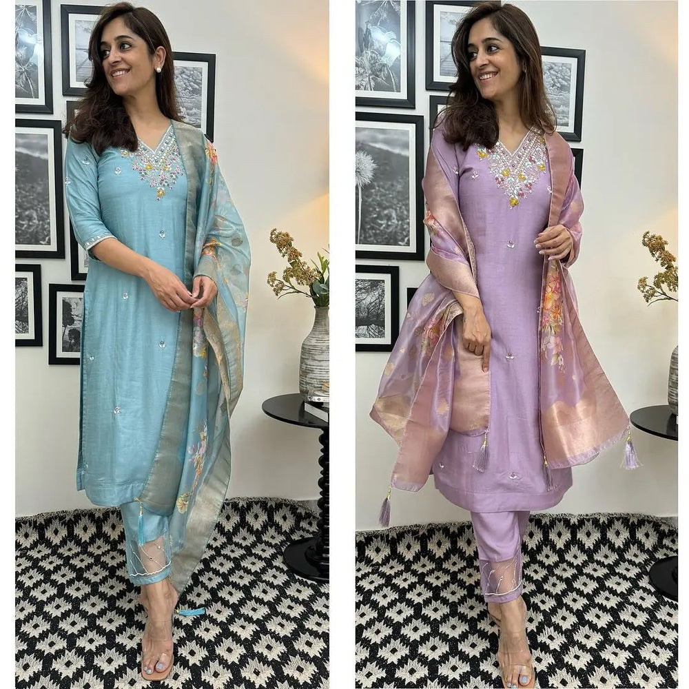 Buy Women Embroidered Straight Kurta Set  Women’s Fashion Online - We Shine