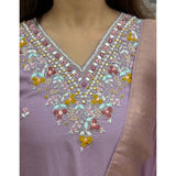 Women Embroidered Straight Kurta Set