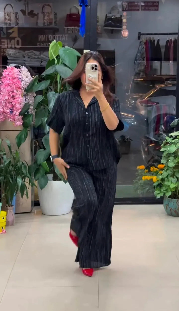 black linen co ord set