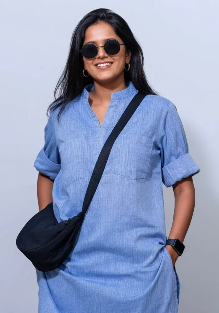 blue ethnic co-ord set