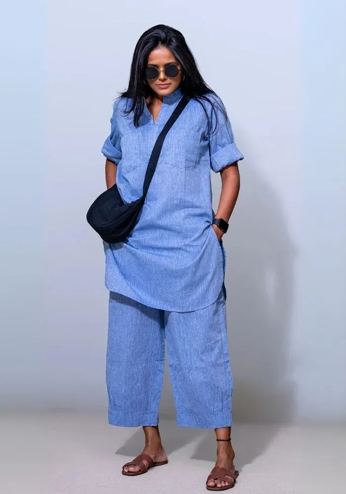 blue summer co-ord set