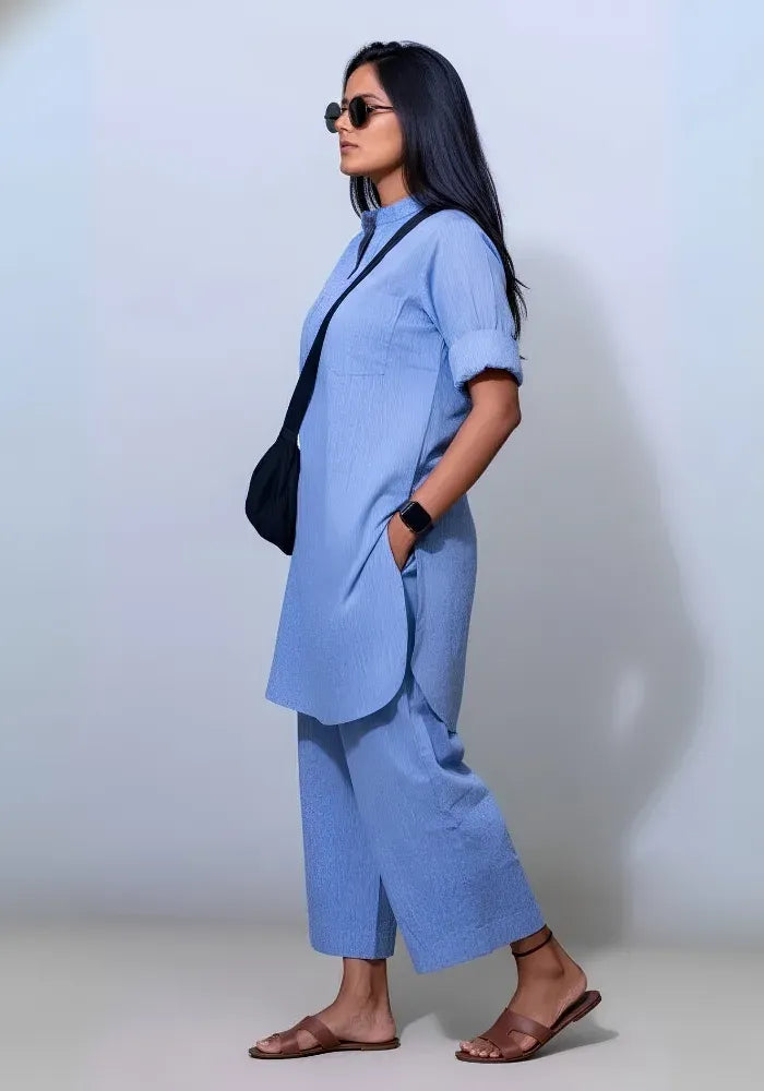 buy blue cotton co-ord set