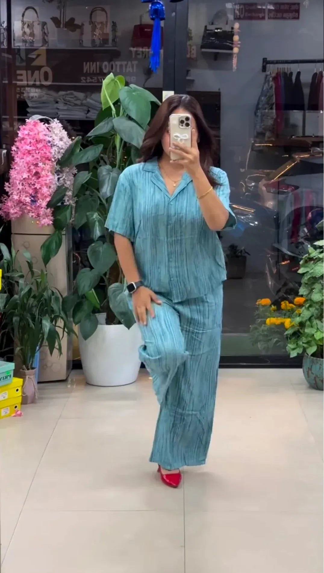 buy sky blue co-ord set for women