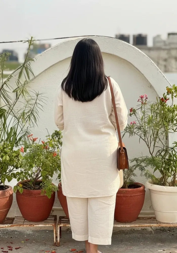 cream ethnic co-ord set