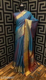 Unique Color Designer Jacquard Sana Silk Beautiful Party Wear Saree