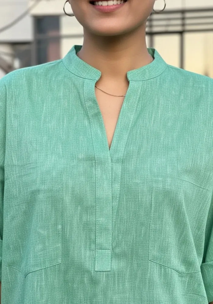 green casual co-ord set for women