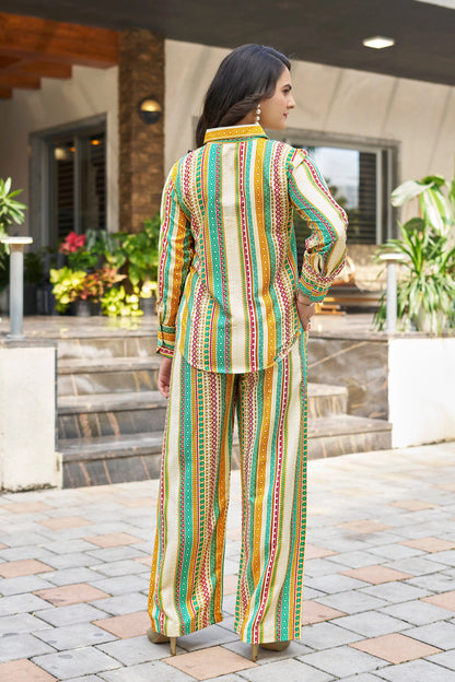 Buy vibrant stroke co-ord set Women’s Fashion Online - WE SHINE India