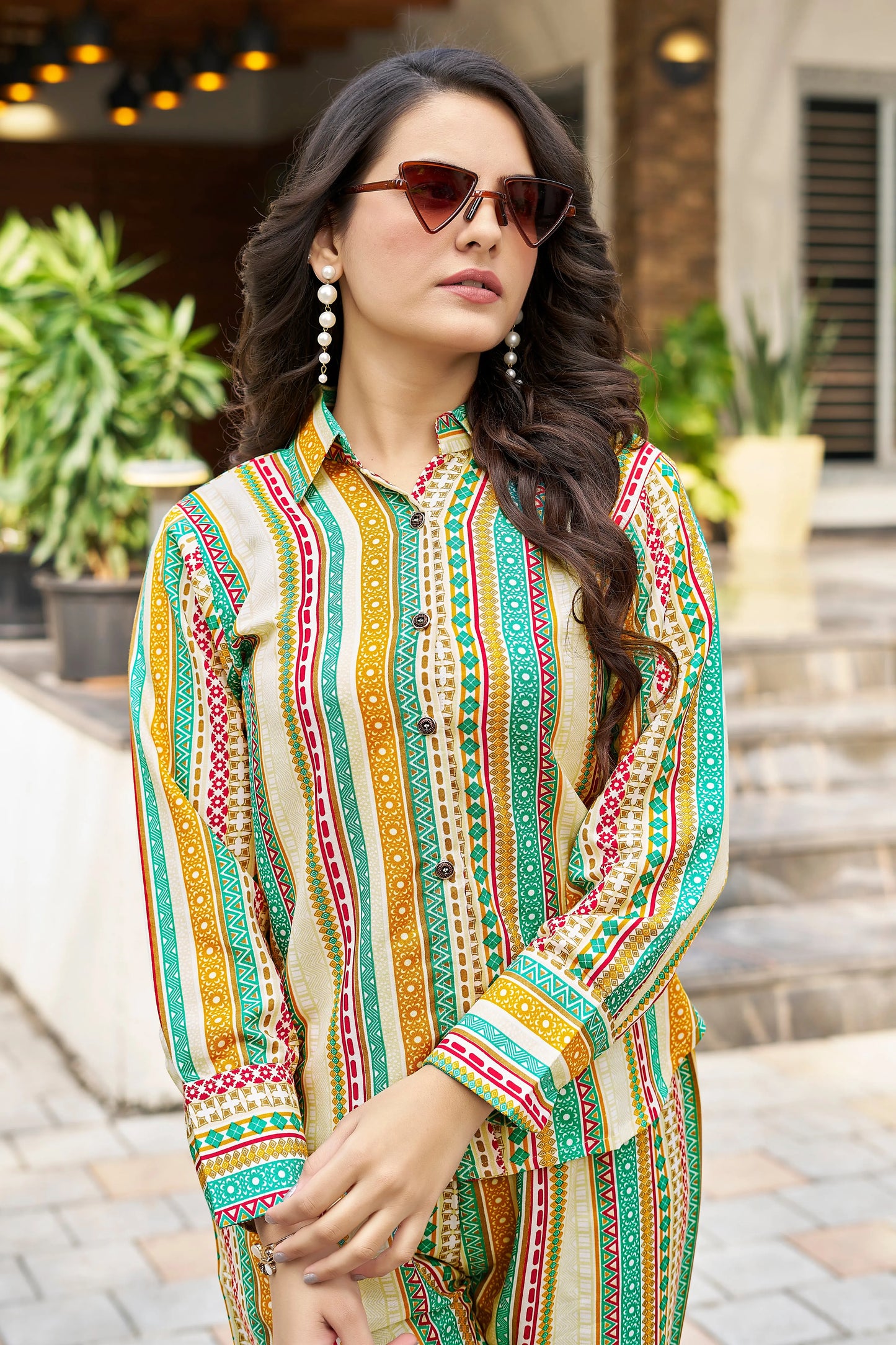 Buy vibrant stroke co-ord set Women’s Fashion Online - WE SHINE India