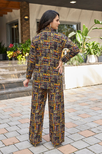 Buy Midnight Meadoww Printed Co-ord Set Women’s Fashion Online - WE SHINE India