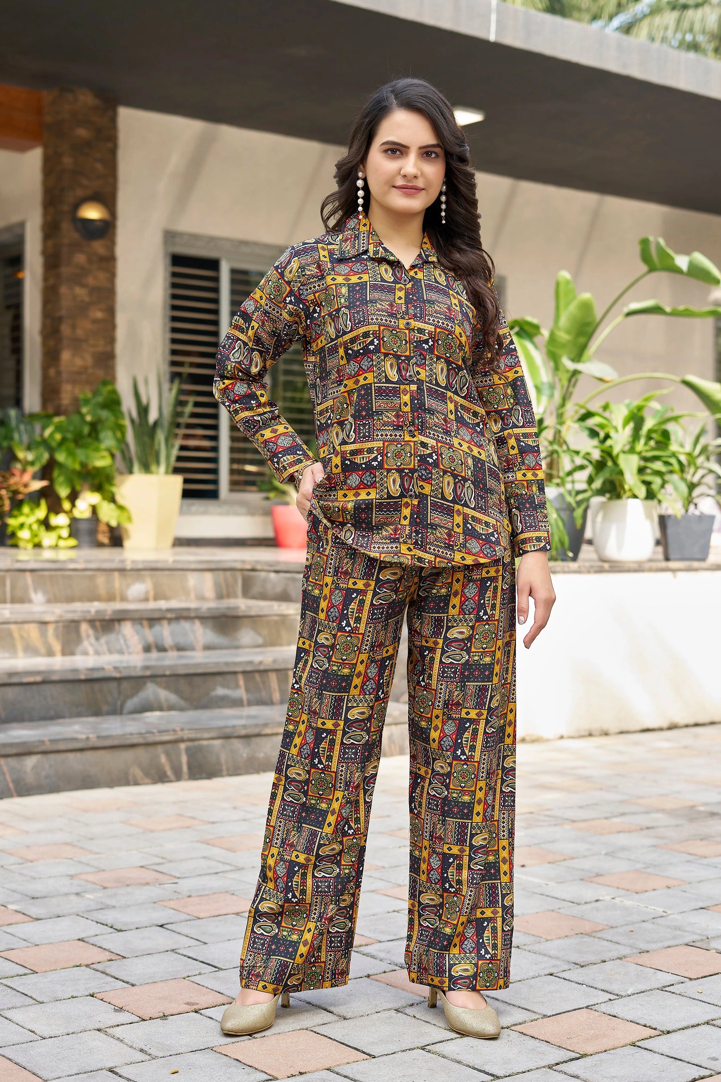 Buy Midnight Meadoww Printed Co-ord Set Women’s Fashion Online - WE SHINE India