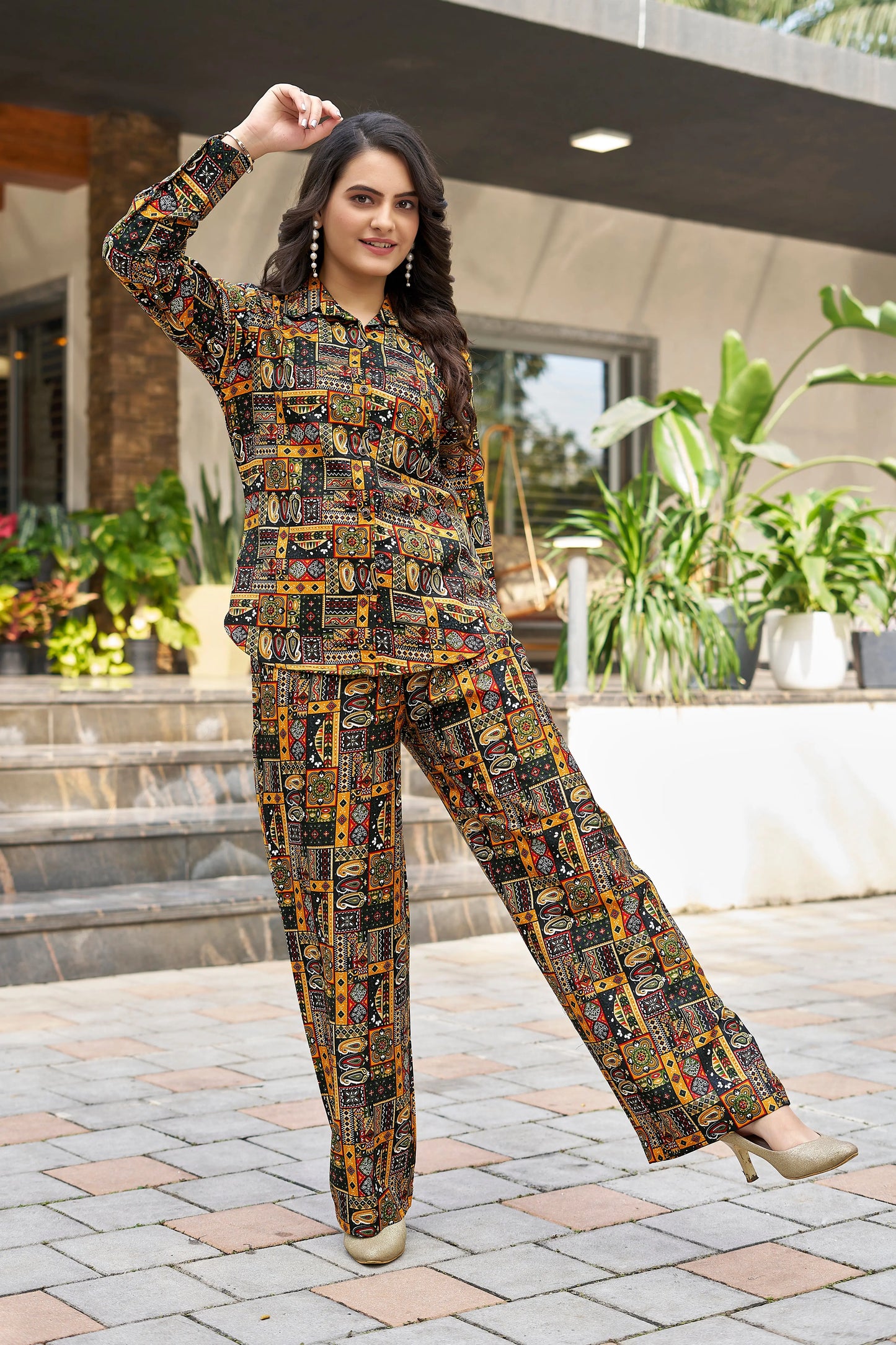 Buy Midnight Meadoww Printed Co-ord Set Women’s Fashion Online - WE SHINE India