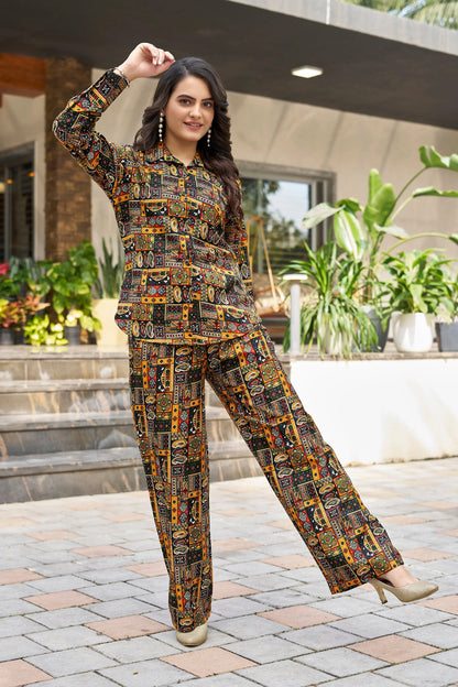 Buy Midnight Meadoww Printed Co-ord Set Women’s Fashion Online - WE SHINE India