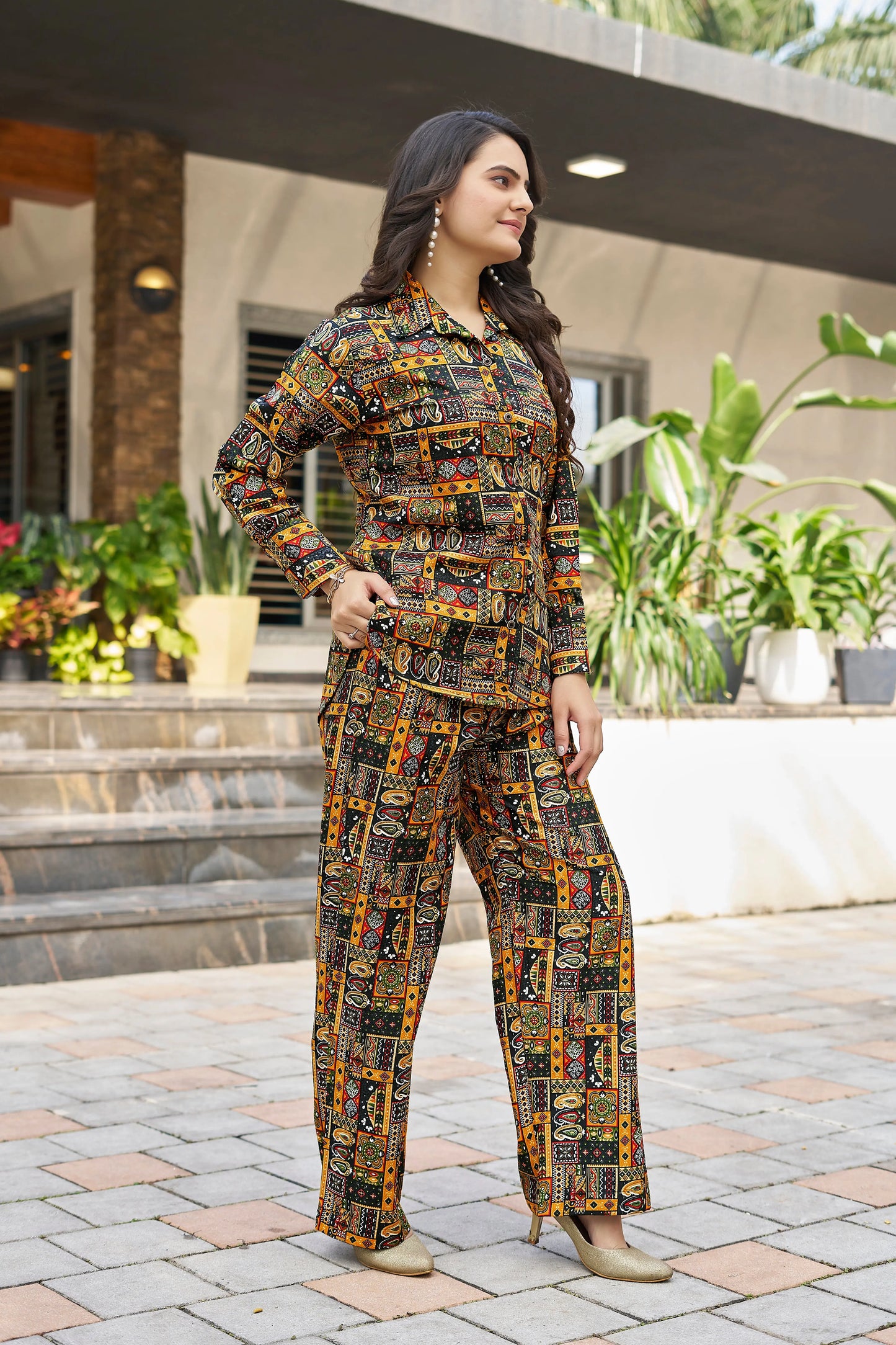 Buy Midnight Meadoww Printed Co-ord Set Women’s Fashion Online - WE SHINE India