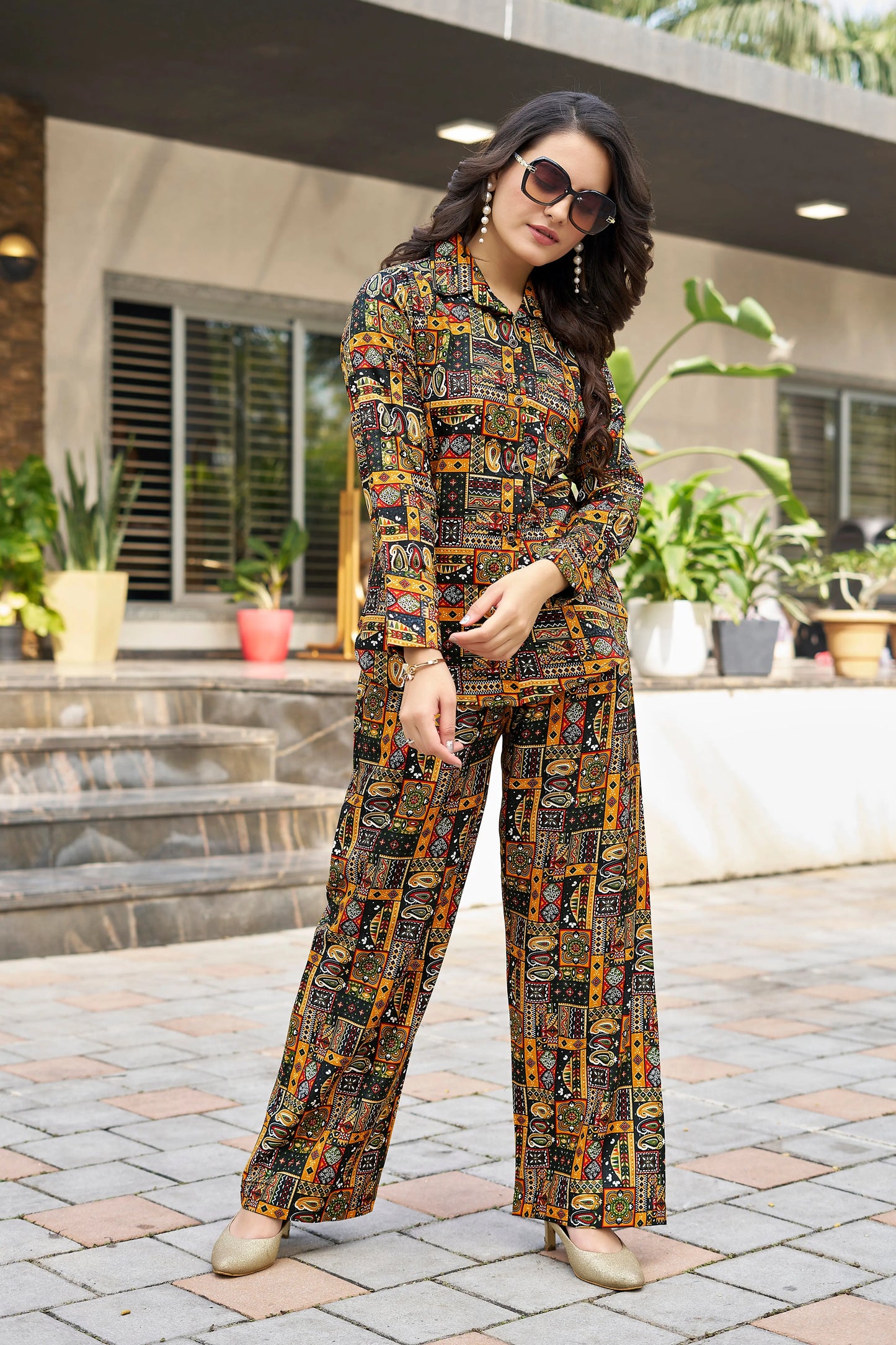 Buy Midnight Meadoww Printed Co-ord Set Women’s Fashion Online - WE SHINE India