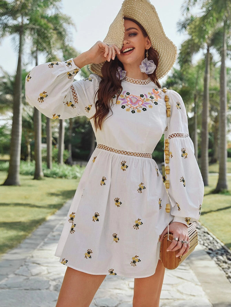 Floral Embroidered Stylish Dress