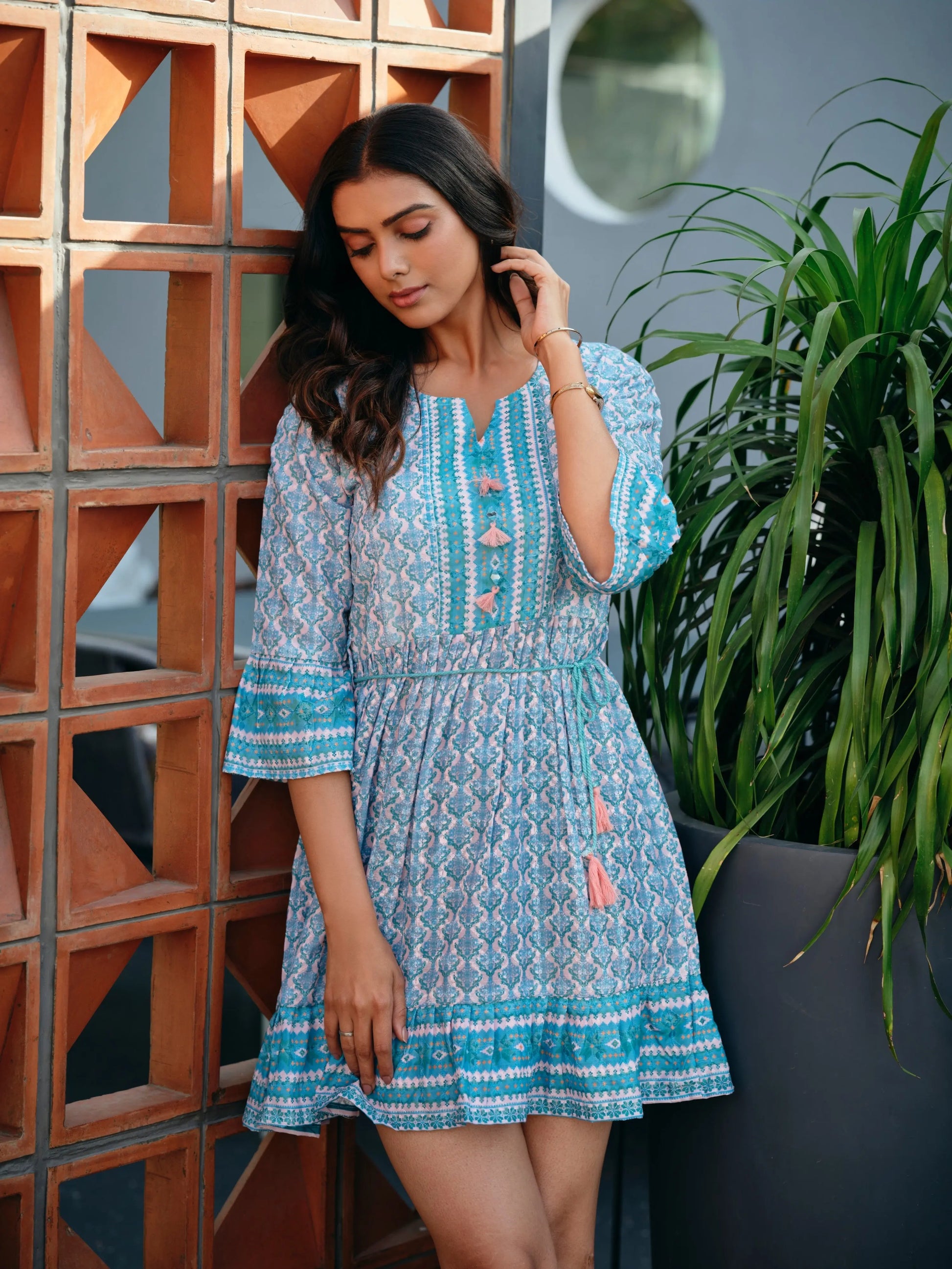 Buy Cotton Fit And Flare Dress Tunic Women’s Fashion Online - We Shine India