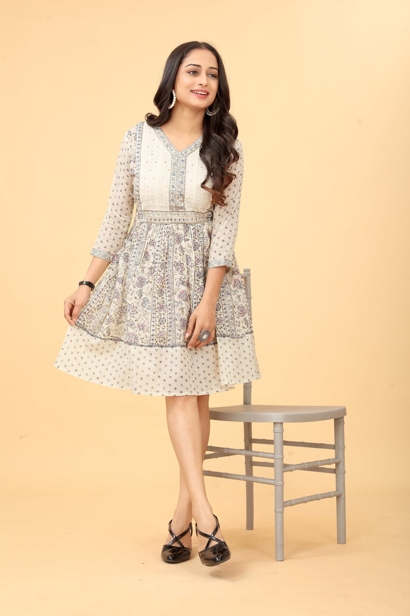 Cotton Fit And Flare Dress Tunic