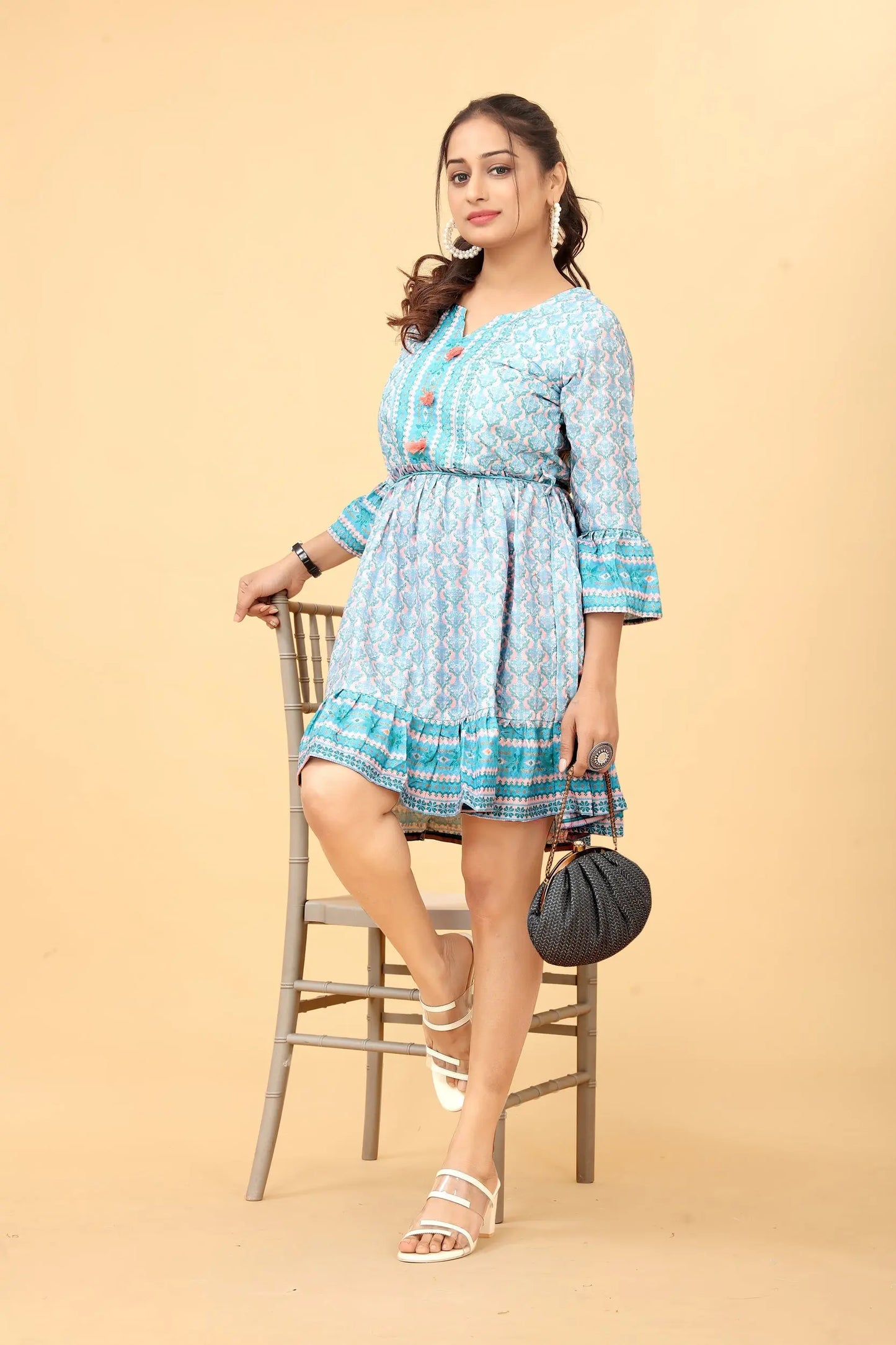 Buy Cotton Fit And Flare Dress Tunic Women’s Fashion Online - We Shine India