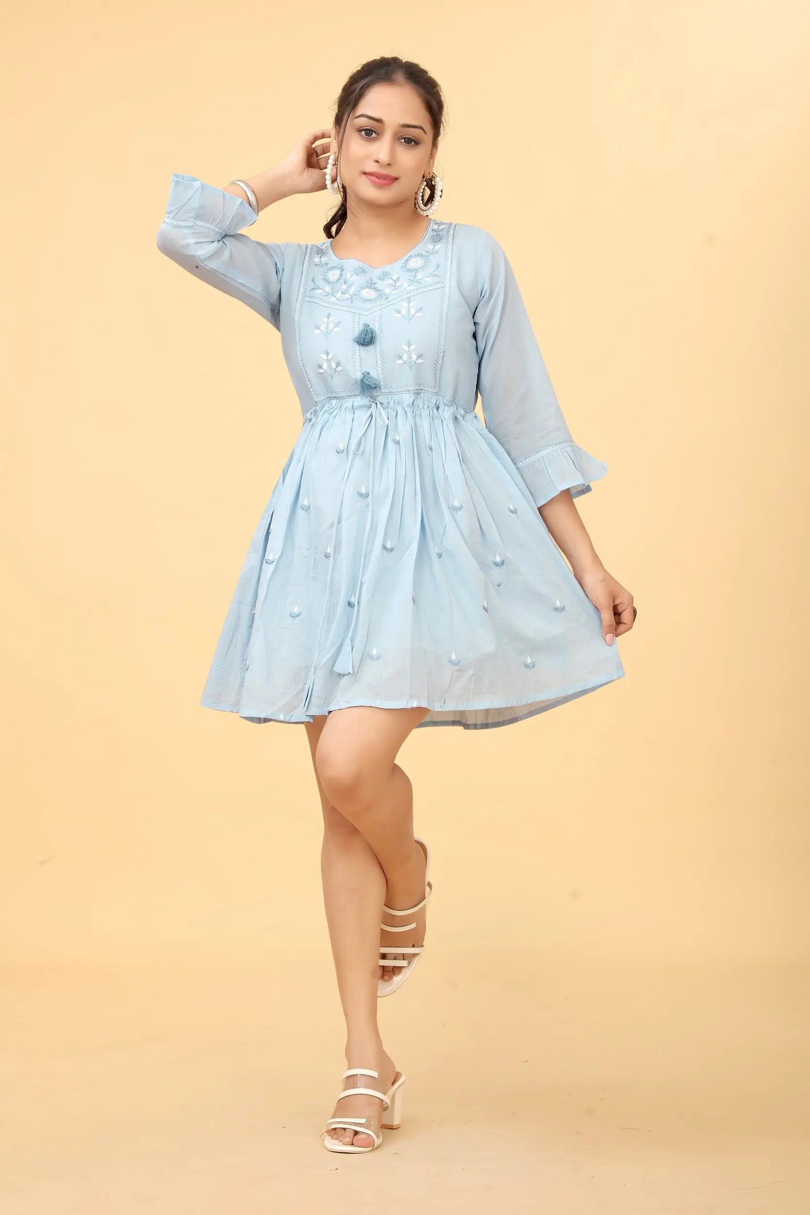 Buy Cotton Fit And Flare Dress Tunic Women’s Fashion Online - We Shine India