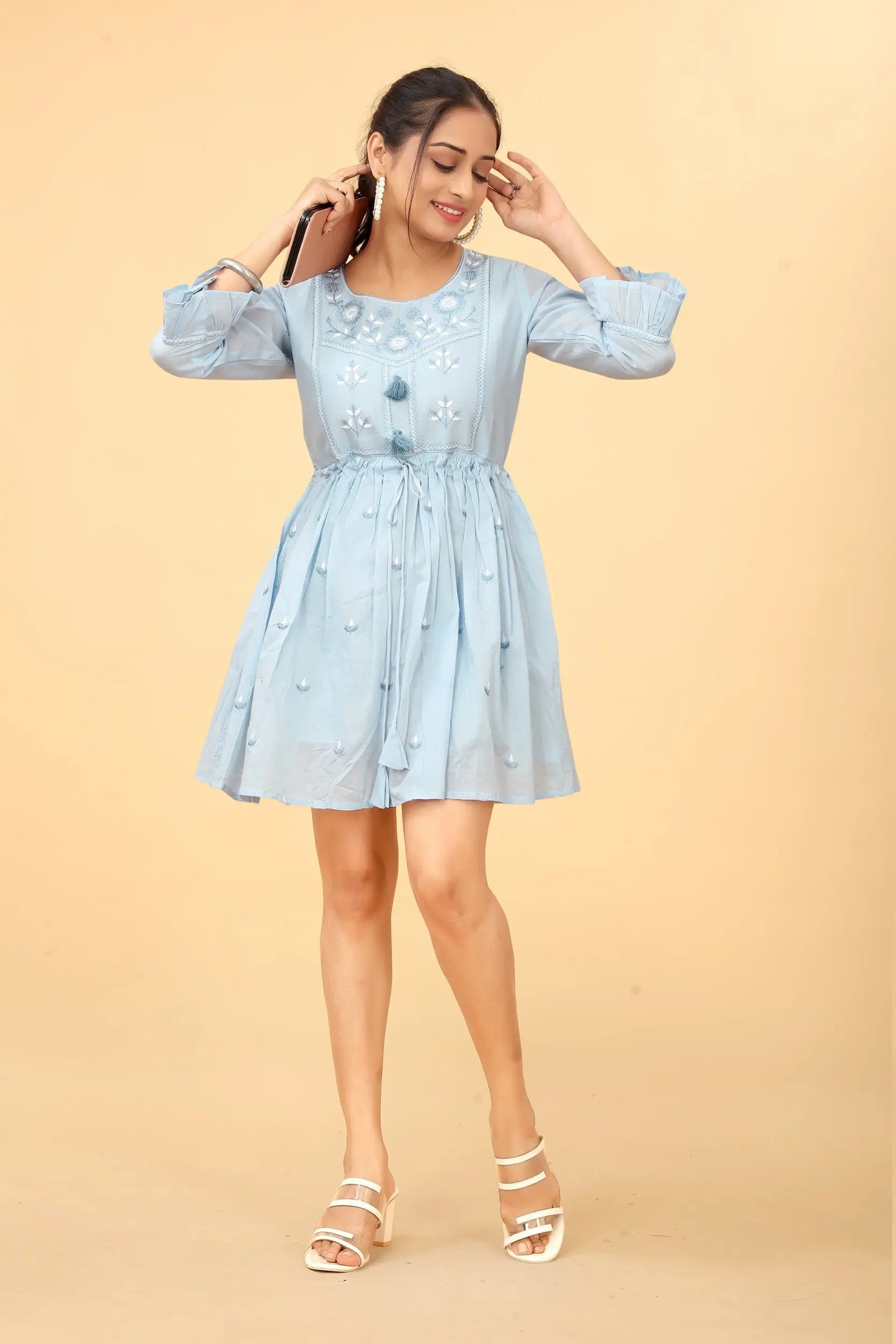 Buy Cotton Fit And Flare Dress Tunic Women’s Fashion Online - We Shine India