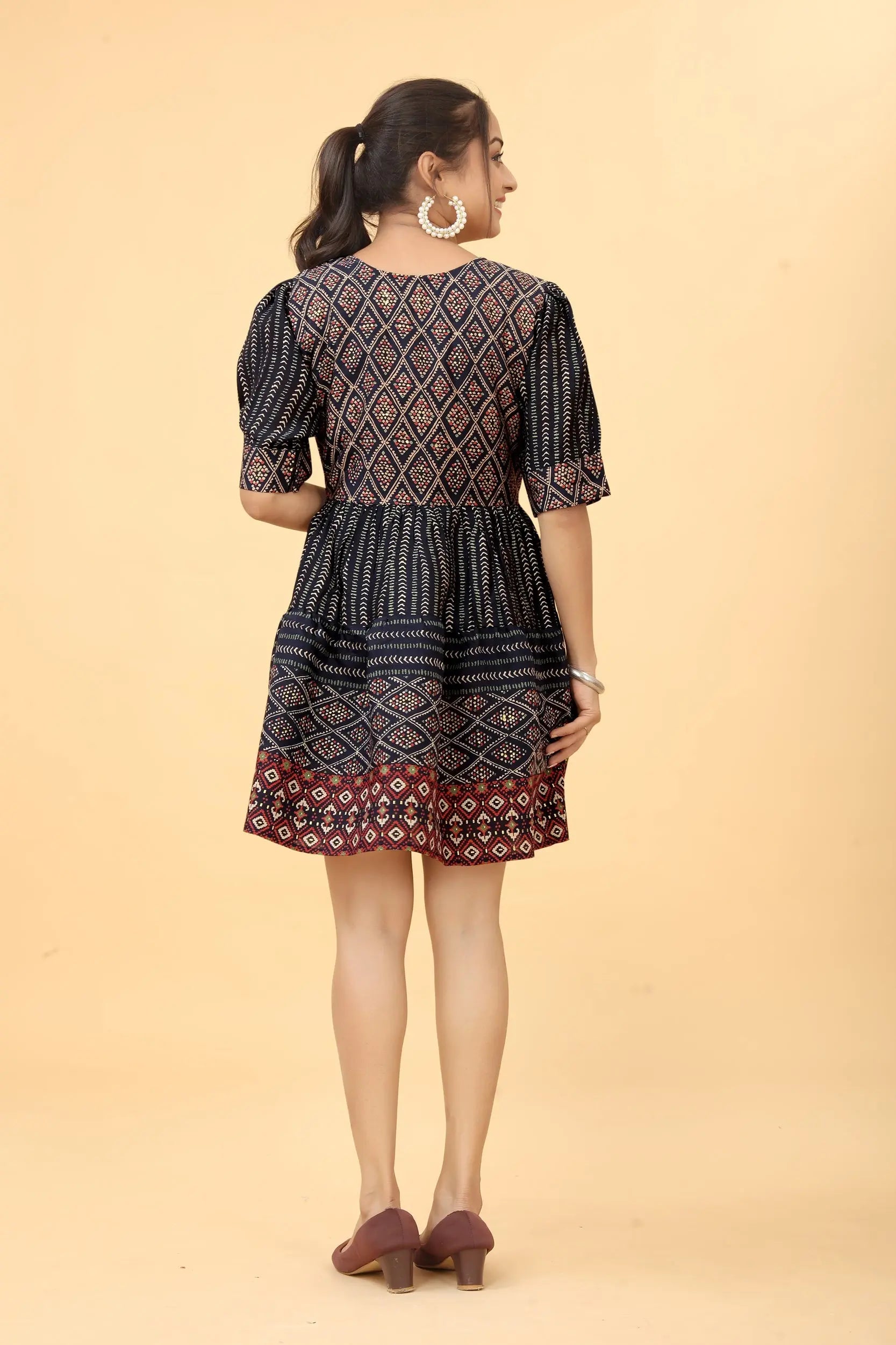 Buy Cotton Fit And Flare Dress Tunic Women’s Fashion Online - We Shine India