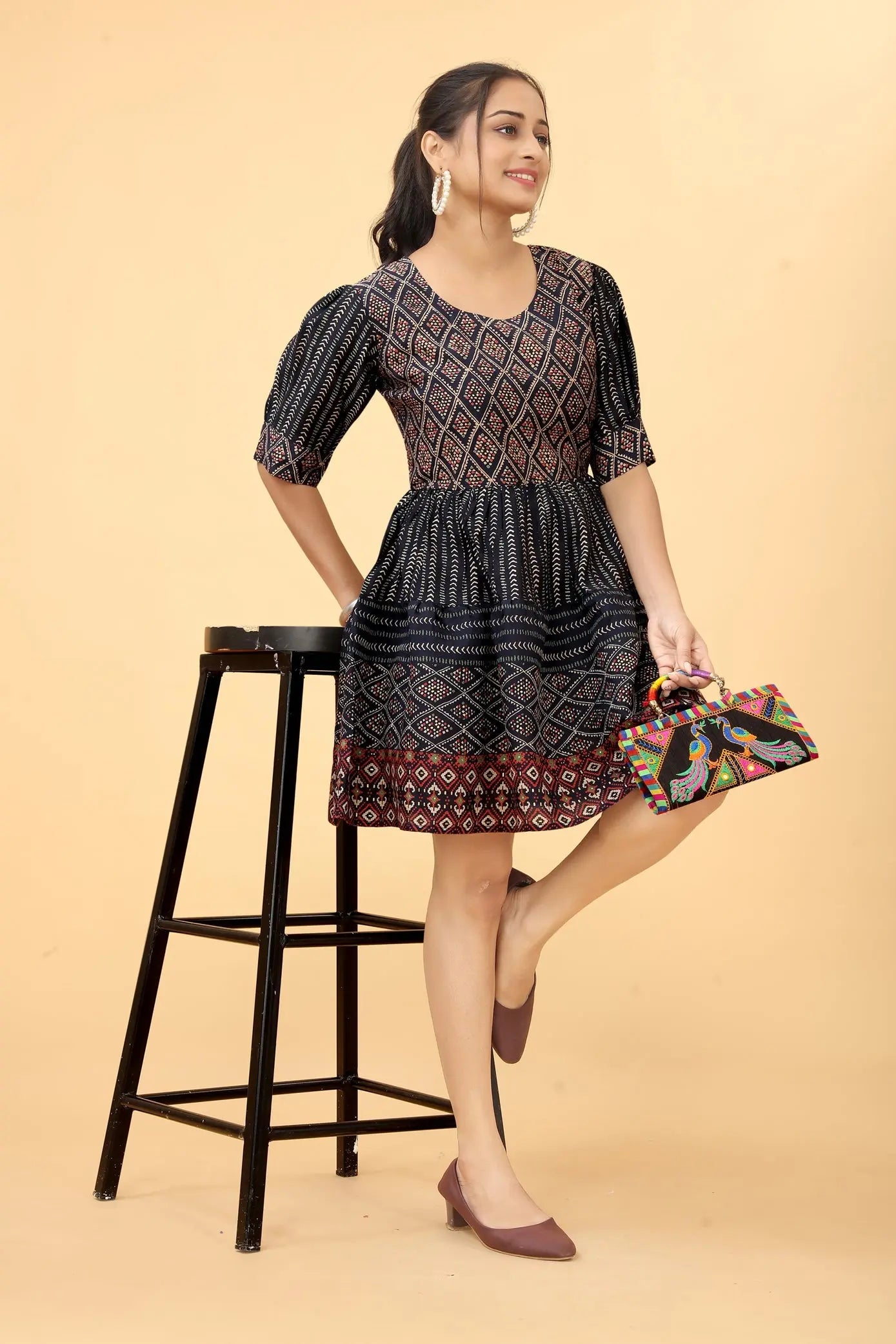 Buy Cotton Fit And Flare Dress Tunic Women’s Fashion Online - We Shine India